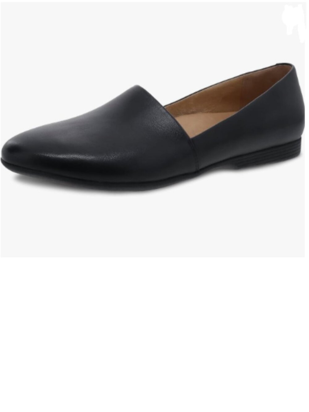 FOWT Black Closed Almond Toe Pumps Solid Color Loafer Flats Slip On Cozy Shoes